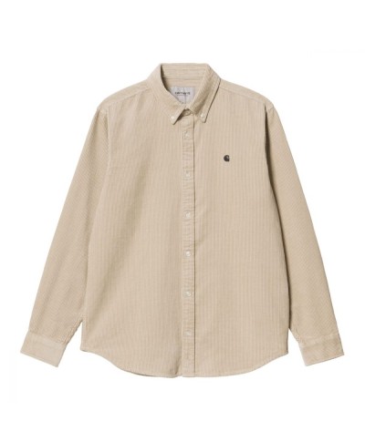 Carhartt WIP L/S MADISON CORD SHIRT WALL/BLACK