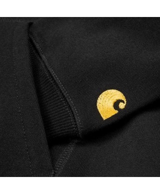 Carhartt WIP HOODED CHASE SWEAT BLACK / GOLD