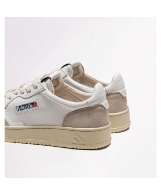 AUTRY LOW WOM LEAT/SUEDE WHITE WHITE