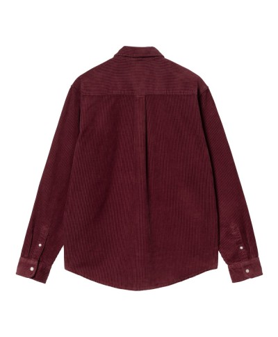 Carhartt WIP L/S MADISON CORD SHIRT MALBEC / BLACK