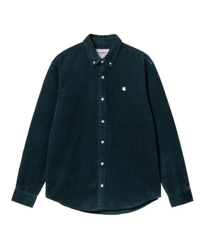 Carhartt WIP L/S MADISON CORD SHIRT DUCK BLUE / WAX