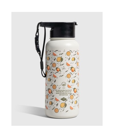 UNITED BY BLUE INSULATED STEEL BOTTLE 32OZ IVORY CITRUS
