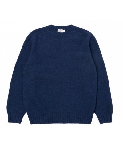 UNIVERSAL WORKS SUPERSOFT KNIT SEAMLESS CREW INDIGO