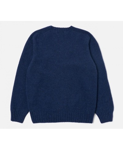 UNIVERSAL WORKS SUPERSOFT KNIT SEAMLESS CREW INDIGO