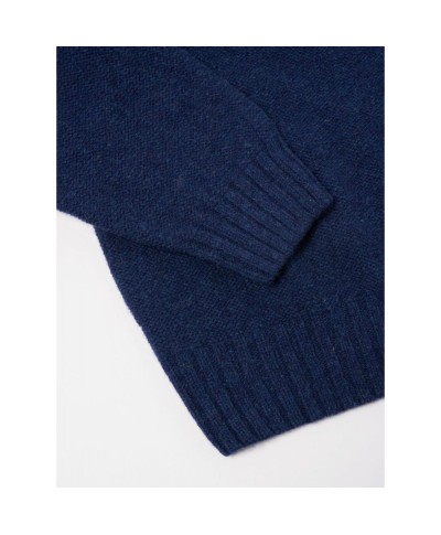 UNIVERSAL WORKS SUPERSOFT KNIT SEAMLESS CREW INDIGO