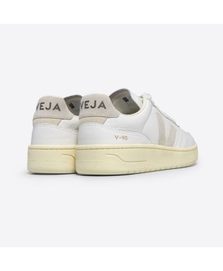 VEJA V-90 O.T LEATHER EXTRA-WHITE NATURAL FEMME