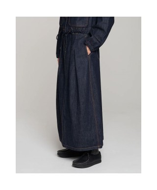 GIRLS OF DUST BULB SKIRT HEMP DENIM INDIGO