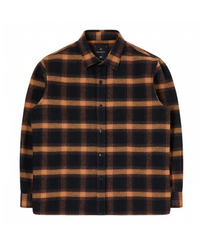 EDWIN SEBASTIAN SHIRT L/S BROWN / BLACK