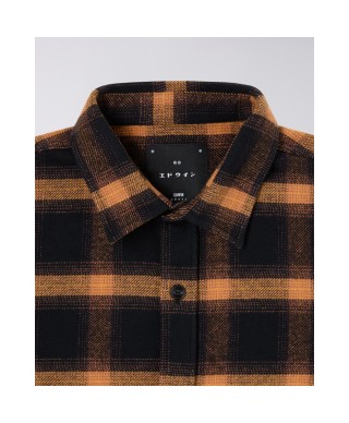 EDWIN SEBASTIAN SHIRT L/S BROWN / BLACK