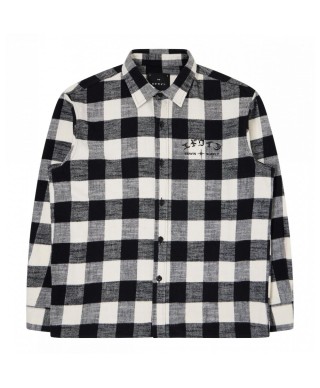 EDWIN SEBASTIAN SHIRT L/S BLACK / WHITE