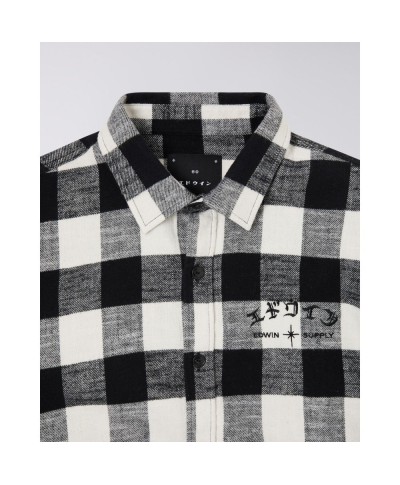 EDWIN SEBASTIAN SHIRT L/S BLACK / WHITE