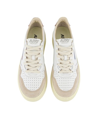 AUTRY MEDALIST LOW MAN LEAT / SUEDE WH / COCO SHL