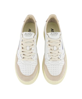 AUTRY MEDALIST LOW MAN LEAT / SUEDE WH / COCO SHL