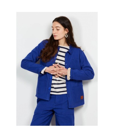 A.P WOMAN VESTE ARSENE FEMME FOURRURE COBALT