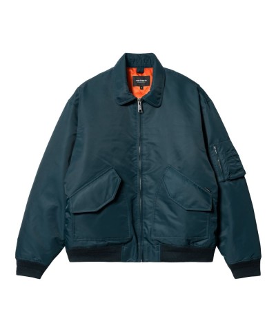 Carhartt WIP OLTEN BOMBER DUCK BLUE / TURMERIC