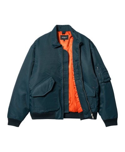 Carhartt WIP OLTEN BOMBER DUCK BLUE / TURMERIC