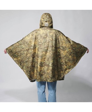 VOITED PACKABLE RAIN PONCHO WET LAND