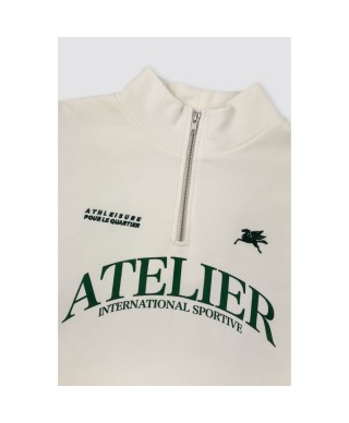 GOODIES SPORTIVE ATELIER HALF ZIP ECRU