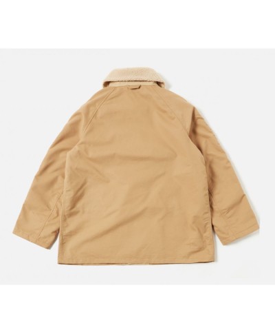 UNIVERSAL WORKS BRUSH P.TECH/ SHERPA REVERSIBLE MACKINAW JACKET SAND