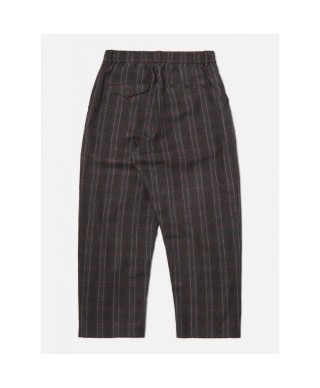 UNIVERSAL WORKS TWIST WOOL CHECK OXFORD PANT BROWN