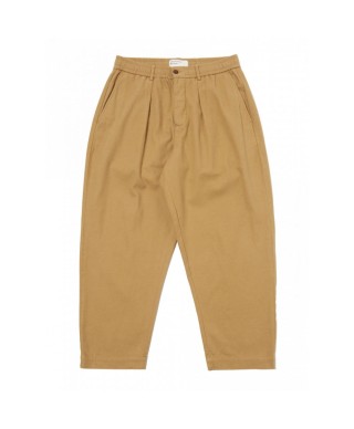 UNIVERSAL WORKS BRUSHED MOLESKIN PLEATED TRACK PANT SAND