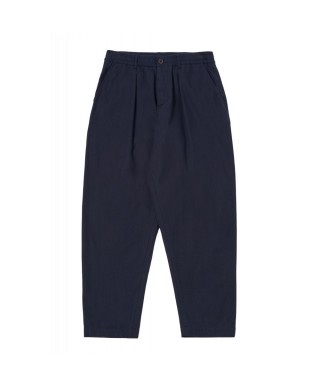 UNIVERSAL WORKS BRUSHED MOLESKIN PLEATED TRACK PANT NAVY