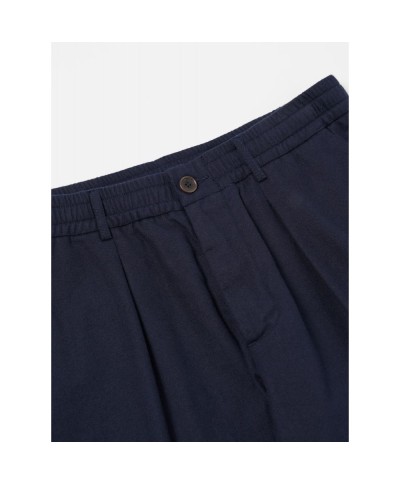 UNIVERSAL WORKS BRUSHED MOLESKIN PLEATED TRACK PANT NAVY