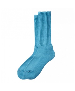 ROTOTO LOOSE PILE CREW SOCKS M.BLUE