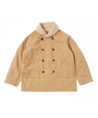 UNIVERSAL WORKS BRUSH P.TECH/ SHERPA REVERSIBLE MACKINAW JACKET SAND