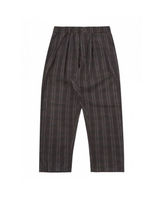 UNIVERSAL WORKS TWIST WOOL CHECK OXFORD PANT BROWN