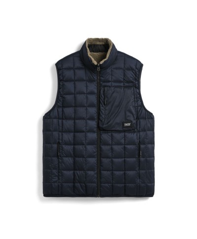 TAION R/S SOFT BOA + LIGHT DOWN HI NECK VEST D.NAVY X D. BEIGE