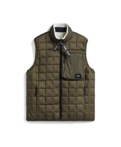 TAION R/S SOFT BOA + LIGHT DOWN HI NECK VEST D.OLIVE X D.IVORY