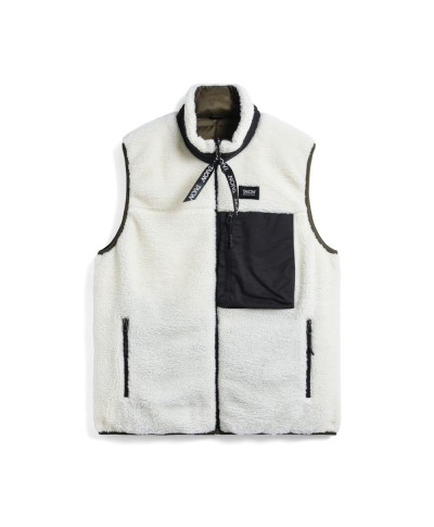 TAION R/S SOFT BOA + LIGHT DOWN HI NECK VEST D.OLIVE X D.IVORY