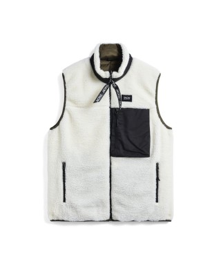 TAION R/S SOFT BOA + LIGHT DOWN HI NECK VEST D.OLIVE X D.IVORY