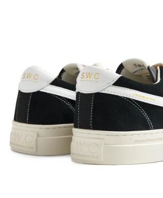 STEPNEY WORKERS CLUB S.W.C DELLOW S-STRIKE CUP SUEDE BLK-WHT