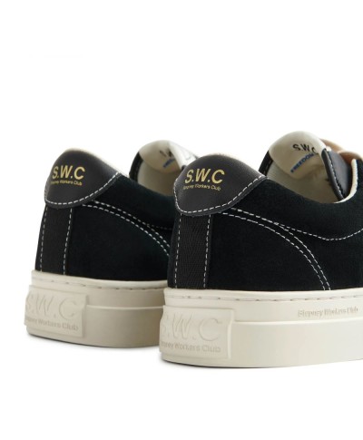 STEPNEY WORKERS CLUB S.W.C DELLOW 02 CUP SUEDE BLK-WHT