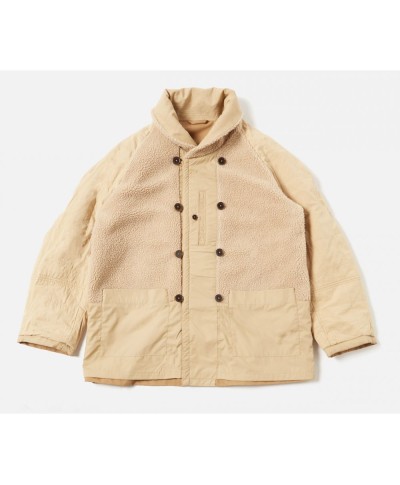 UNIVERSAL WORKS BRUSH P.TECH/ SHERPA REVERSIBLE MACKINAW JACKET SAND