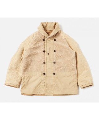 UNIVERSAL WORKS BRUSH P.TECH/ SHERPA REVERSIBLE MACKINAW JACKET SAND