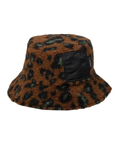 Carhartt WIP ORLA BUCKET HAT CAMO LEO JACQUARD, TAMARIND/ BLACK