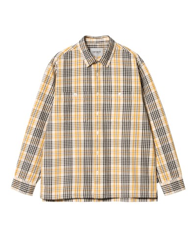 Carhartt WIP L/S MANDLIK SHIRT MANDLIK CHECK, NATURAL