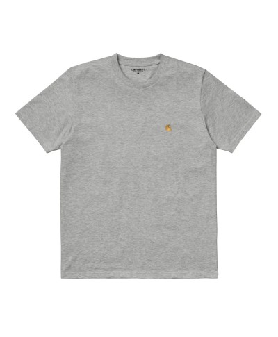 Carhartt WIP S/S CHASE T-SHIRT GREY HEATHER/GOLD
